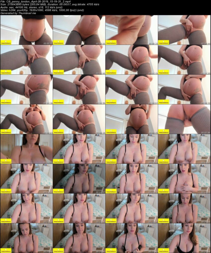 [2,76 GB] [Chaturbate.com] Compilación de cámaras web de PennyLondon - 12 clips [2019, Embarazada, MILF, Masturbación, Tatuaje, Grandes tetas naturales, Posar, Primer plano, Cámara web, 1080p, 720p]