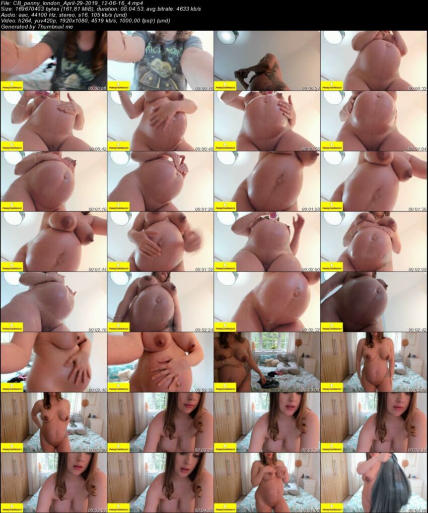 [2,76 GB] [Chaturbate.com] Compilación de cámaras web de PennyLondon - 12 clips [2019, Embarazada, MILF, Masturbación, Tatuaje, Grandes tetas naturales, Posar, Primer plano, Cámara web, 1080p, 720p]