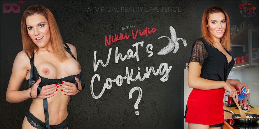 [1.52 GB] [TSVirtualLovers.com] Nikki Vidic (Cocky Cook) [2017、リードヘッド、ユーロ、盗撮、ソロ、手コキ、オナニー、ストリップショー、巨乳、キッチン、おいしい、シェフ、制服、ランジェリー、シーメール、ザーメン、非