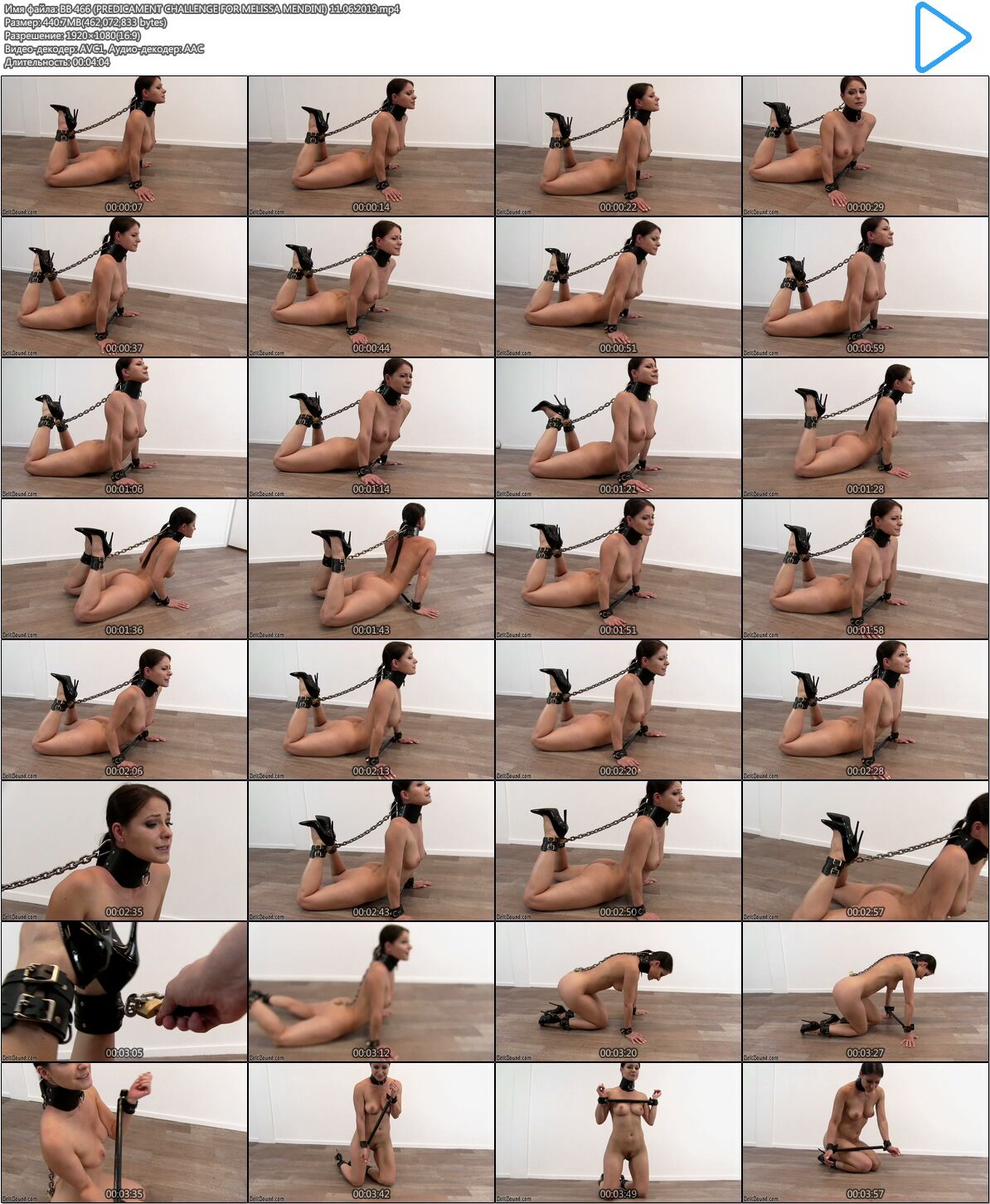 [441 MB] [BeltBound.com] BB466 Melisa Mendini (Dilemma-Herausforderung für Melisa Mendini! / 11.06.2019) [2019, BDSM, Erniedrigung, Leder-Bondage, Halsband, High Heels, 1080p, HDRip]