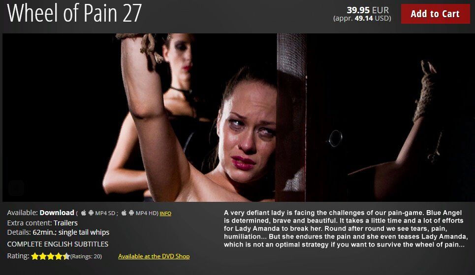 [1,82 GB] [elitepain.com] Wheel of Pain 27 (22/03/2019) [2019, BDSM, Tortura, Palmadas, Chicotadas, Humilhação, Dor, 720p]