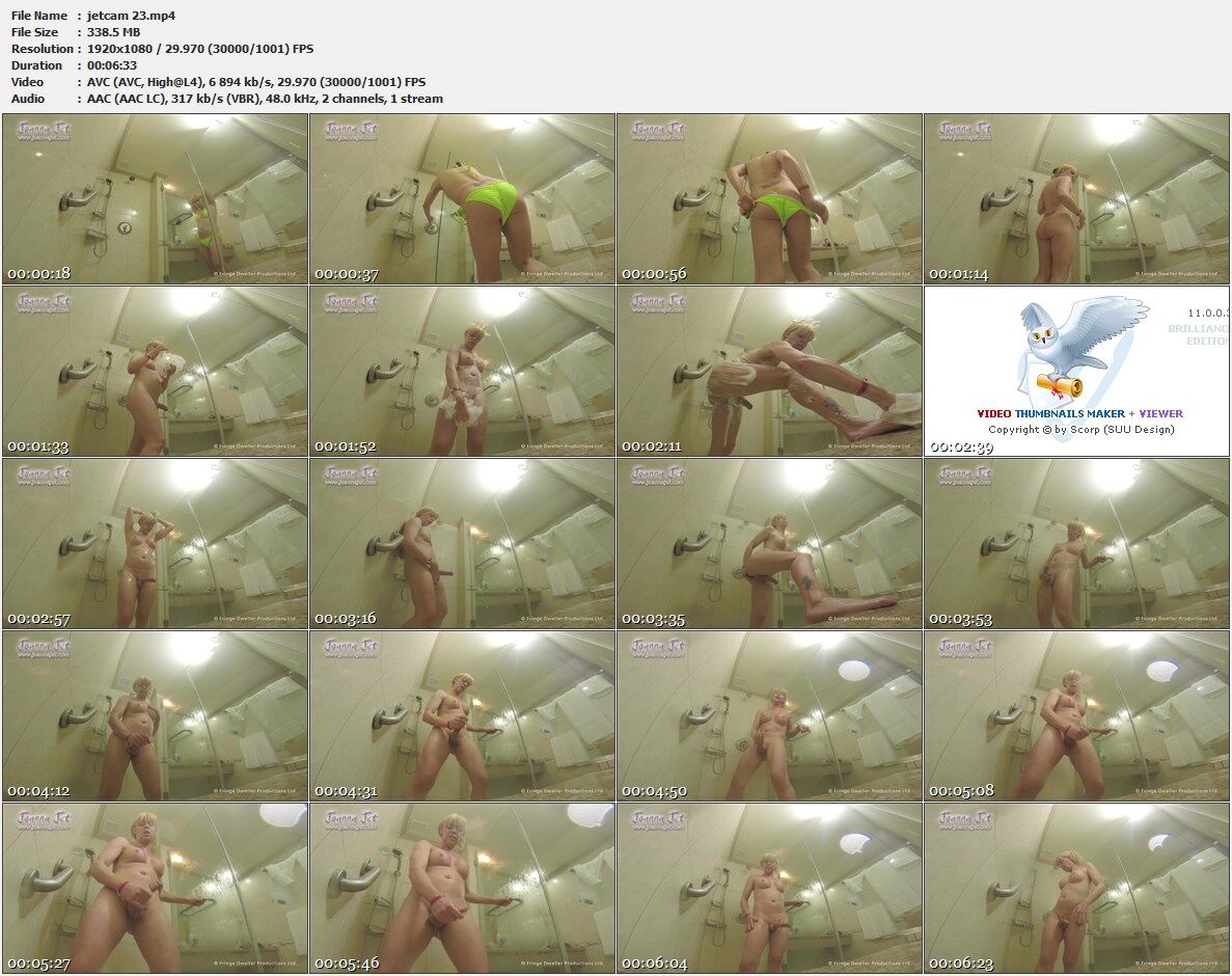 [339 MB] [transsex] [joannajet.com] Joanna Jet / Jetcam 23 / Shower Spycam 31 Jan 2014 [2014、シーメール、ソロ、1080p、SiteRip]