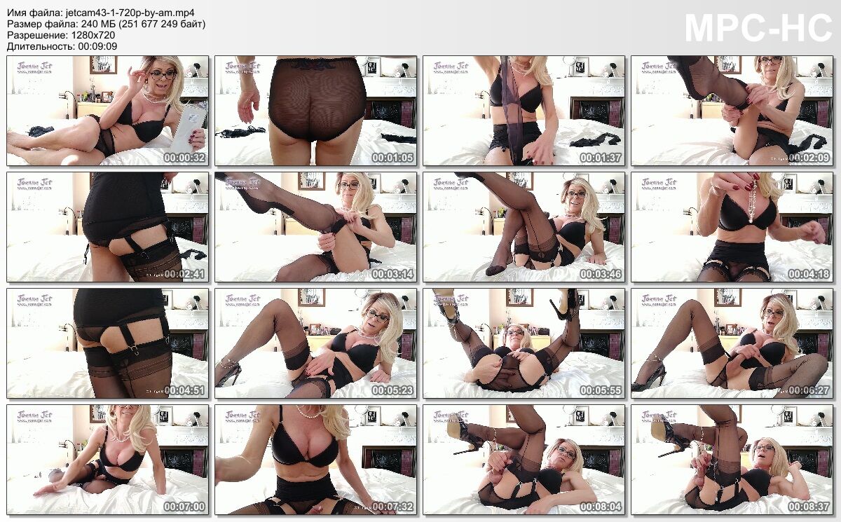 [240 MB] [joannajet.com] Joanna Jet / Jetcam 43 / Nylons Unpacking 29 de junho de 2018 [2018, Shemale, Solo, 720p, SiteRip]