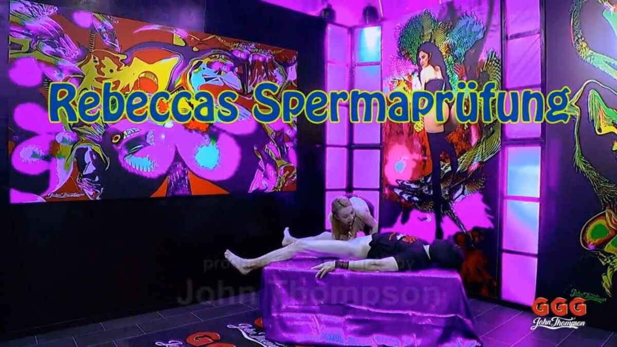 [2.06 GB] [Jtpron] GGG - Das Erste Mal - Rebeccas Spermaprüfung / Exame de esperma de Rebecca / Rebecca (John Thompson, GGG) [08.08.2018., Bukkake, Boquete, Facialcumshot, Grupo,. 