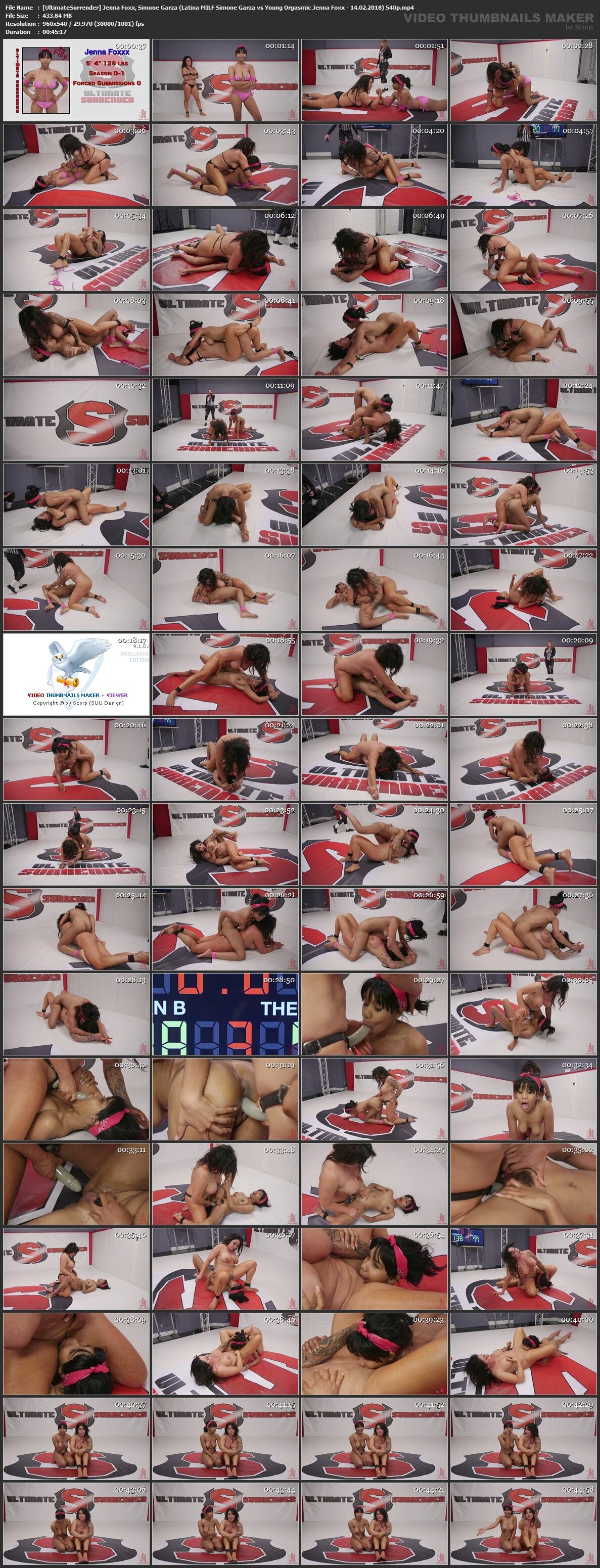 [434 MB] [ultimateSurrender.com / kink.com] Simone Garza, Jenna Foxx (Latina Milf Simone Garza vs Young Orgasmic Jenna Foxx / 14.02.2018) [Straight, Wrestling, Lesbian, Lesbian Anal, Domination, Submission, Vaginal Penetration, Face Sitting, 540p]