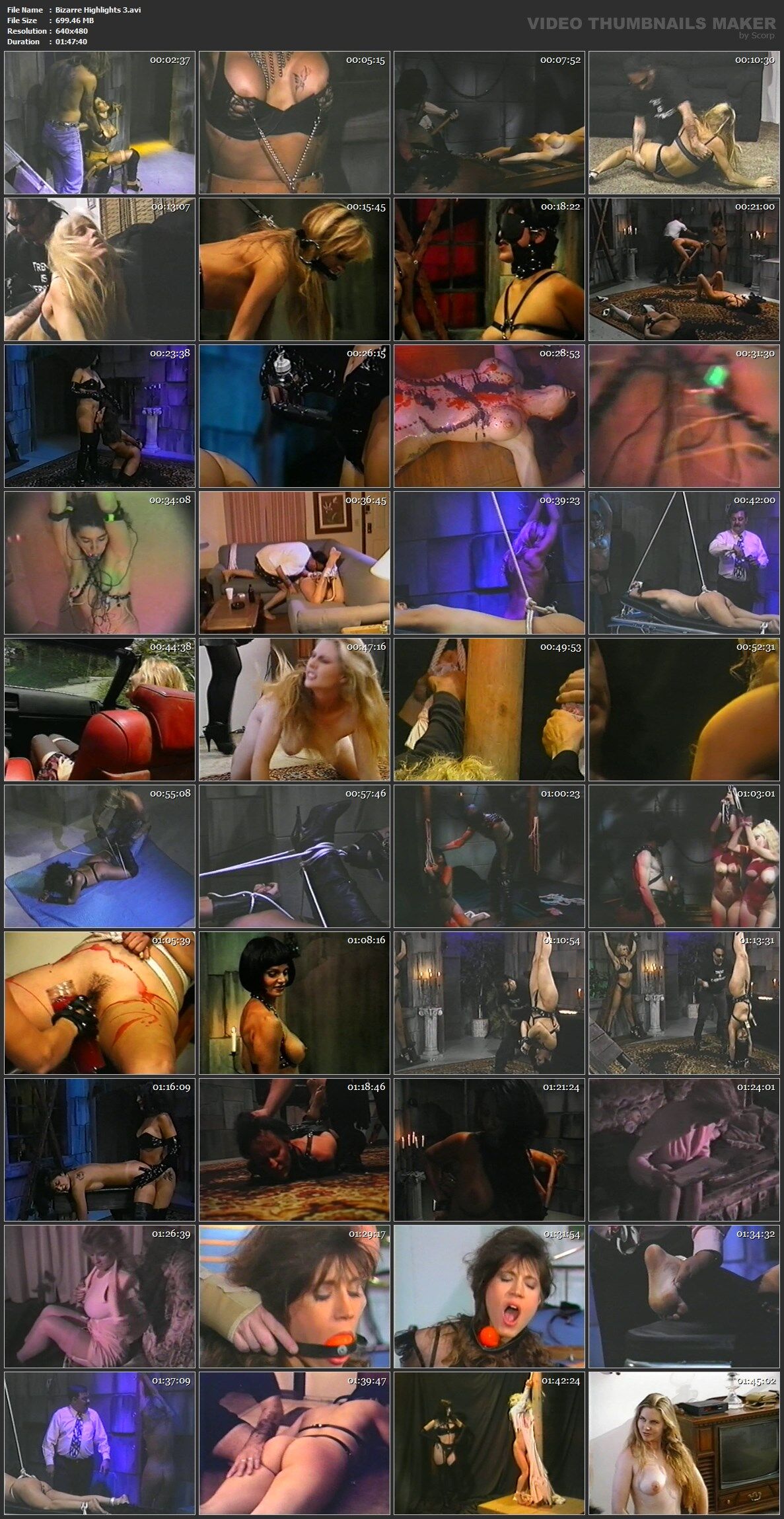 [700 MB] Bizarre Highlights 3 (City Lights) [1992、BDSM、ワックス、スパンキング、Vhsrip]