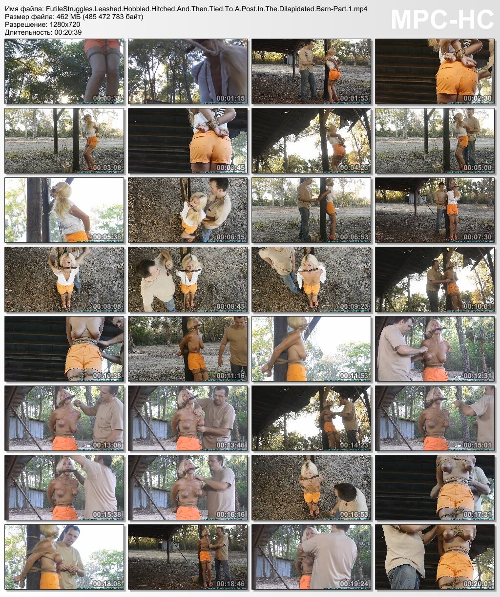 [463 MB] [futilestruggles.com / clips4sale.com] leashed, hobbled, hitched, then tied to a post in the dilapidated barn - part 1 [2016-02-14, BDSM, Blondes, Busty, Milf, Outdoors, POST / Pole / Tree Tied, 720p, SiteRip]