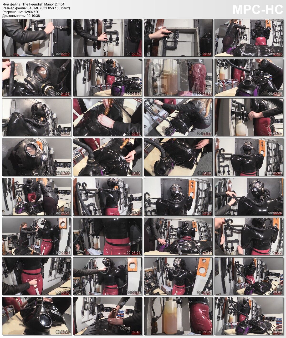 [916 MB] [SeriousImages.com] The Feendish Manor / Manor Findish [2015, Strangulation, Gas Masks, Breath Play, Latex, SiteRip, 720p]