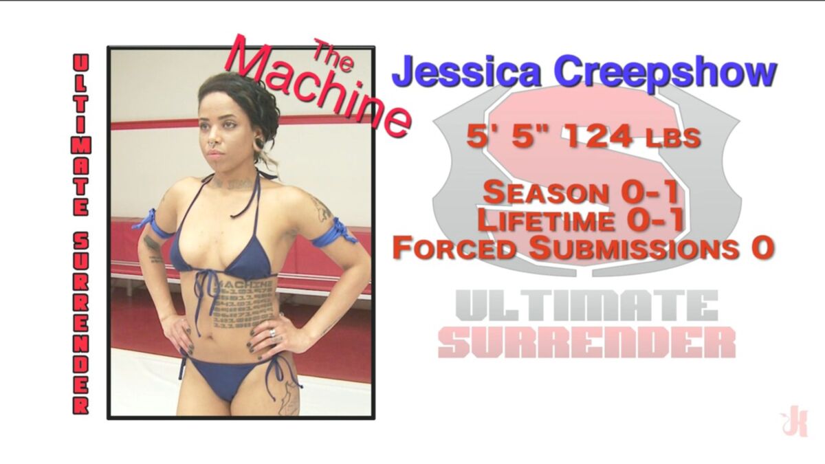 [1,38 GB] [UltimateSurrender.com / kink.com] Jessica Creepshow e Nikki Delano (Boas coisas vêm em pacotes pequenos. Rookie Cup Feather Weight Bout / 22-04-2016) [2016, Femdom, Strapon, Girls Fight, Toy Play 