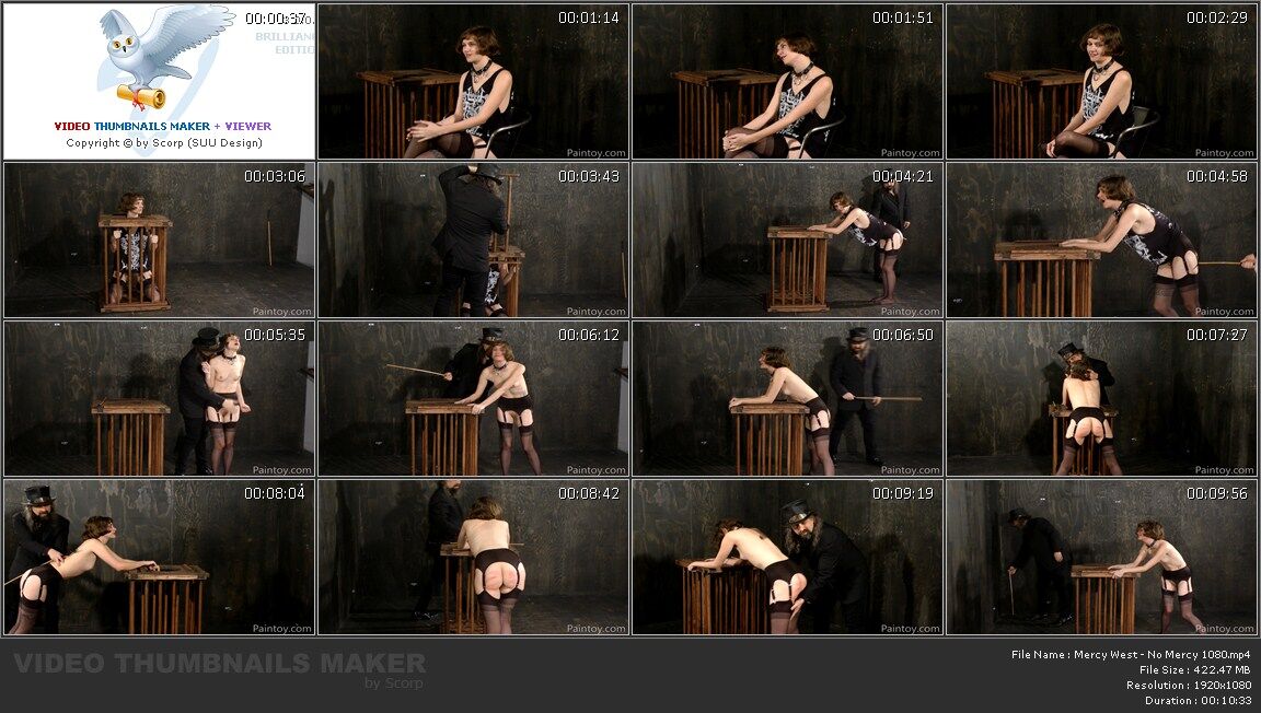 [422 MB] [Painty.com] Mercy West - No Mercy (24-02-2016) [2016, BDSM, Torture, Spanking, Humiliation, Lingerie, HDRip, 1080p]