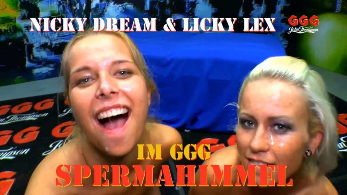 [1,75 Go] [JTPRON] GGG - Licky Lex et Nicky Dream Im GGG Spermahaimmel / Licky Lex et Nicky Dream dans GGG (John Thompson, GGG) [17/08/2016, Bukkake, Blonde, Fellation, Gangbang, Facialcumshot, Groupe, 