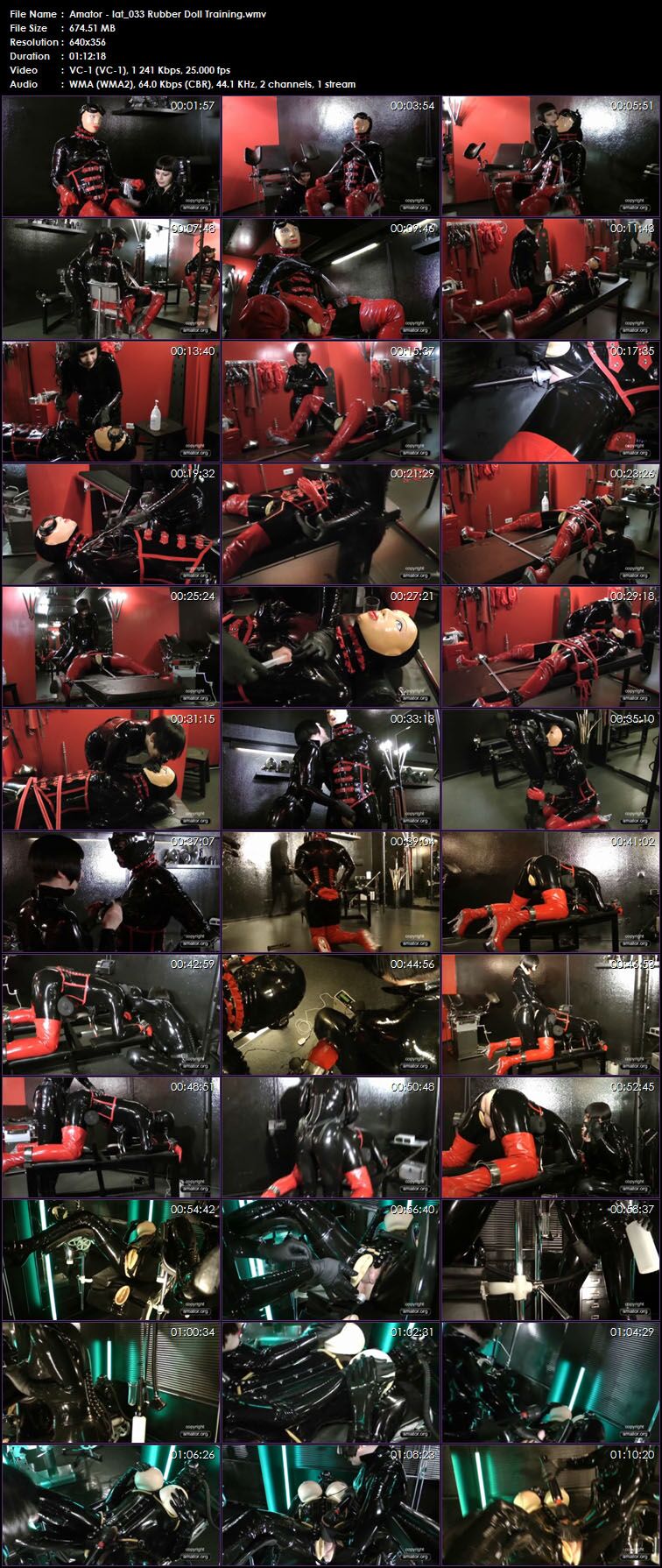 [675 MB] Gummipuppentraining / Gummipuppe lernen (AMATOR) [2011, BDSM, FEMDOM, Fetisch, Latex, Heavy Rubber, Gerätebondage, Strapon, Medizinisch, Gyno, Wired, Vod] (Madame Zoe)