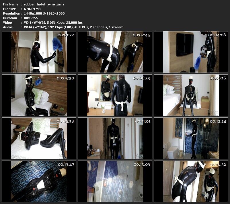 [670 MB] [LatexVeronica.com] Rubber Hotel [2013, Látex, Mucama, 1080p]