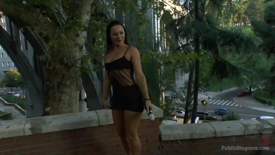 [738 MB] [PublicDisgrace.com / kink.com] Nov 21, 2014 - Sandra Romain, Steve Holmes and Lilyan Redheaded Slut Beautifully Disgraced On Streets of Madrid / 36938 [2014, BDSM, Public, Humiliation, All Sex , Anal, 540p, SiteRip]