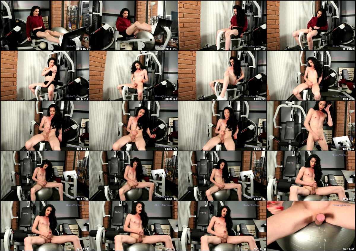 [324 MB] [bobs-tgirls.com] Penny Tyler - Workout and Cum (November 28, 2014) [SHEMALE SOLO, 720P]