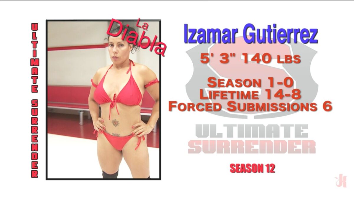 [1,84 GB] [ultimateSurrender.com / kink.com] Izamar Gutierrez y Daisy Ducati (Brutal Wrestling Pins, Winner Fists Loser in a Torture-Rack / 21-08-2015) [2015, Dominación femenina, Arnés, Pelea de chicas, Anal, 