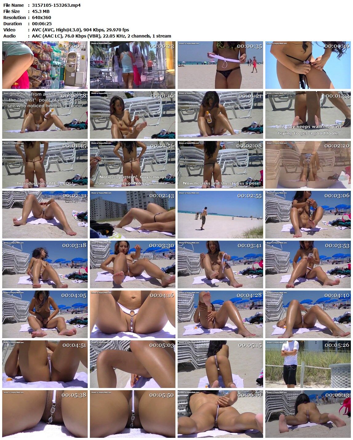 [942 МБ] [voyeurchamp.com/clips4sale.com/voyeurweb.com] (28 роликов) Эксгибиционистка Жена Никки Бразилия / Nikki Brazil's Exposhibitionistics [2015-2016, Вуайерист, Эксгибиционист, Нудистский пляж, Нудизм, Скрытая камера, SiteRip]