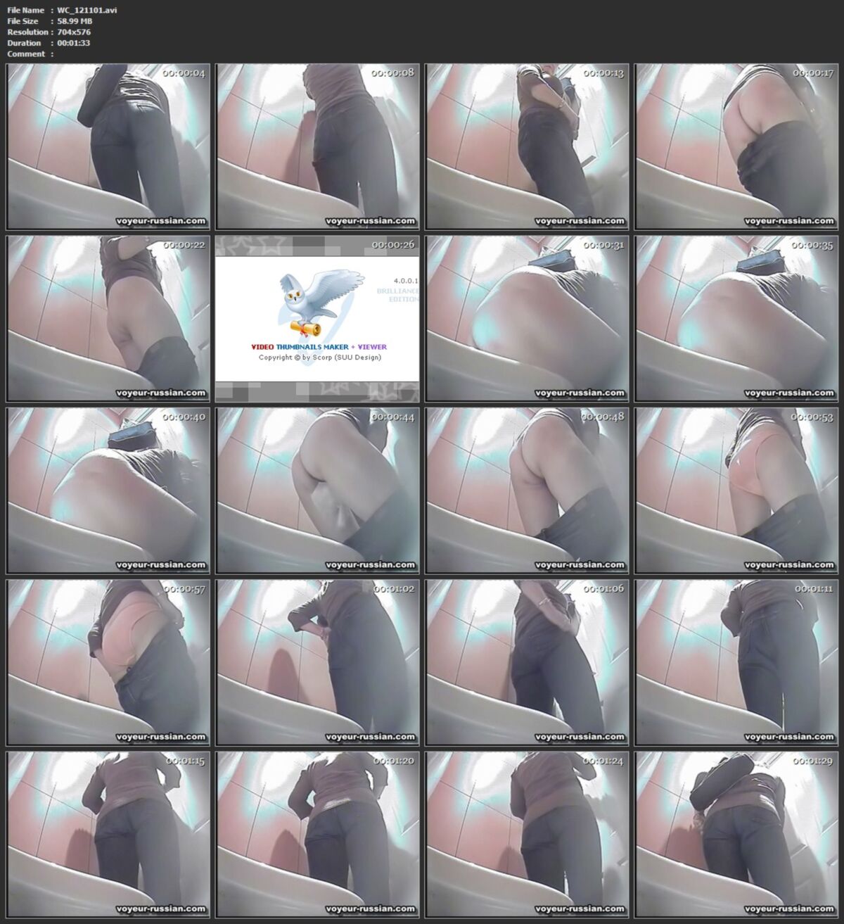 [845 MB] [Voyeur-Russian.com] (20 videos) WC (Set 1211) / Cámara oculta en el baño de mujeres [2012, Voyeur, SiteRip,]