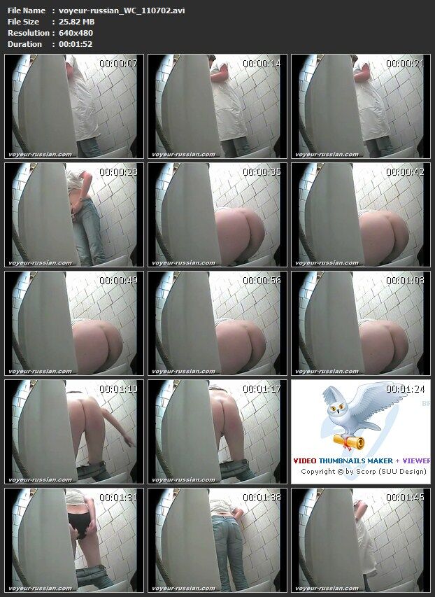 [130 MB] [Voyeur-russian.com] WC (7rolikov, set 1107) / Cámara oculta en el baño de mujeres [2011, Orinar, SiteRip]