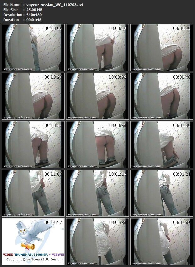 [130 MB] [Voyeur-russian.com] WC (7rolikov, set 1107) / Câmera escondida no banheiro feminino [2011, Peeing, SiteRip]