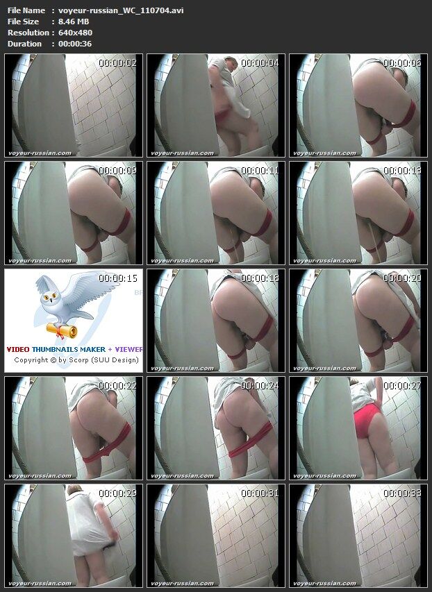 [130 MB] [Voyeur-russian.com] WC (7rolikov, set 1107) / Câmera escondida no banheiro feminino [2011, Peeing, SiteRip]