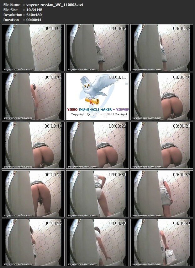 [384 MB] [Voyeur-russian.com] WC (20rolikov, set 1108) / Cámara oculta en el baño de mujeres [2011, Orinar, SiteRip]