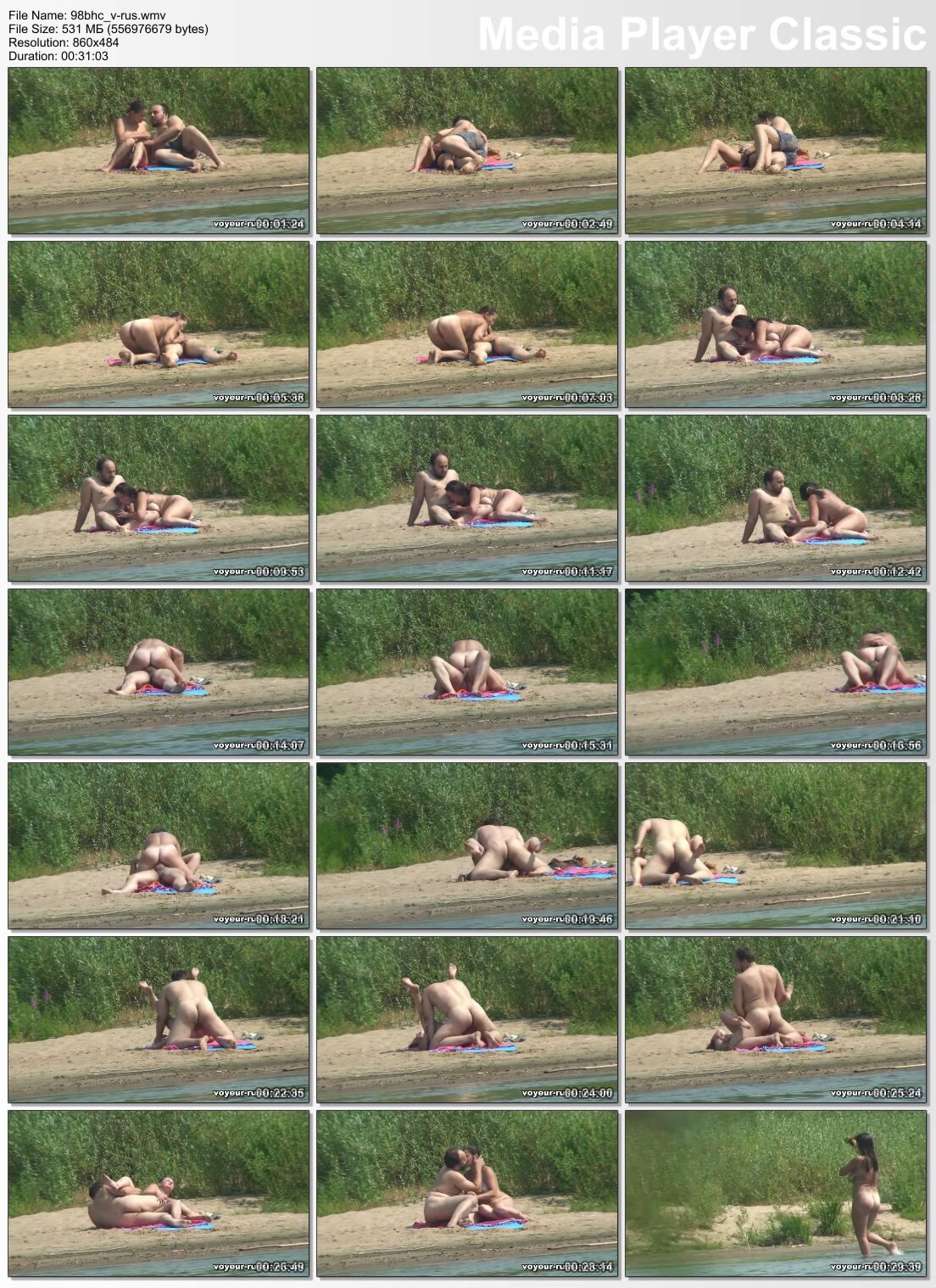 [531 MB] [Voyeur-russian.com] Pareja rusa cae en una playa desierta / cámara oculta, amateur [2011, Voyeur, Cámara oculta, Todo sexo, SiteRip]