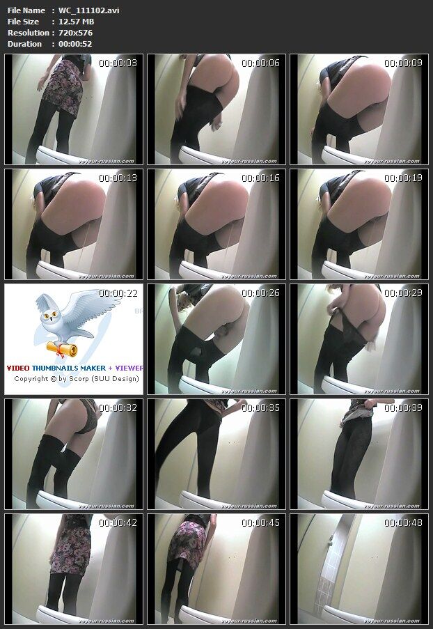 [563 MB] [Voyeur-russian.com] WC (28 clips, set 1111) / Cámara oculta en el baño de mujeres [2011, Orinar, SiteRip]