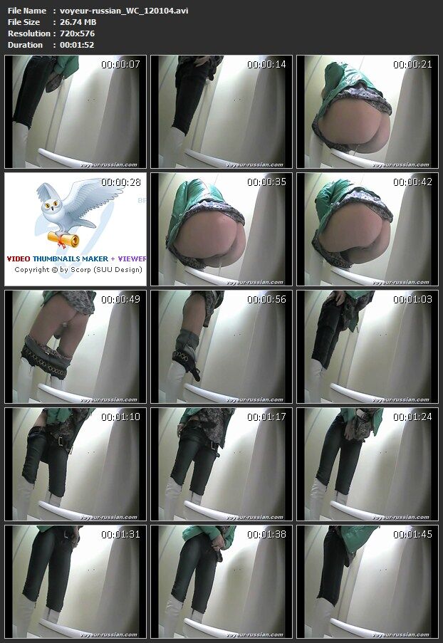 [182 MB] [Voyeur-russian.com] WC (juego de 10 rodillos 1201) / Cámara oculta en el baño de mujeres [2012 g., Orinar, SiteRip]