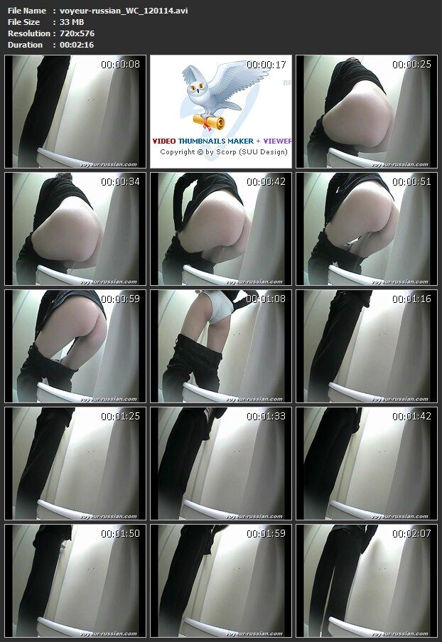 [401 MB] [Voyeur-russian.com] WC (conjunto de 20 rolos 1201) / Câmera escondida no banheiro feminino [2012 g., Peeing, SiteRip]