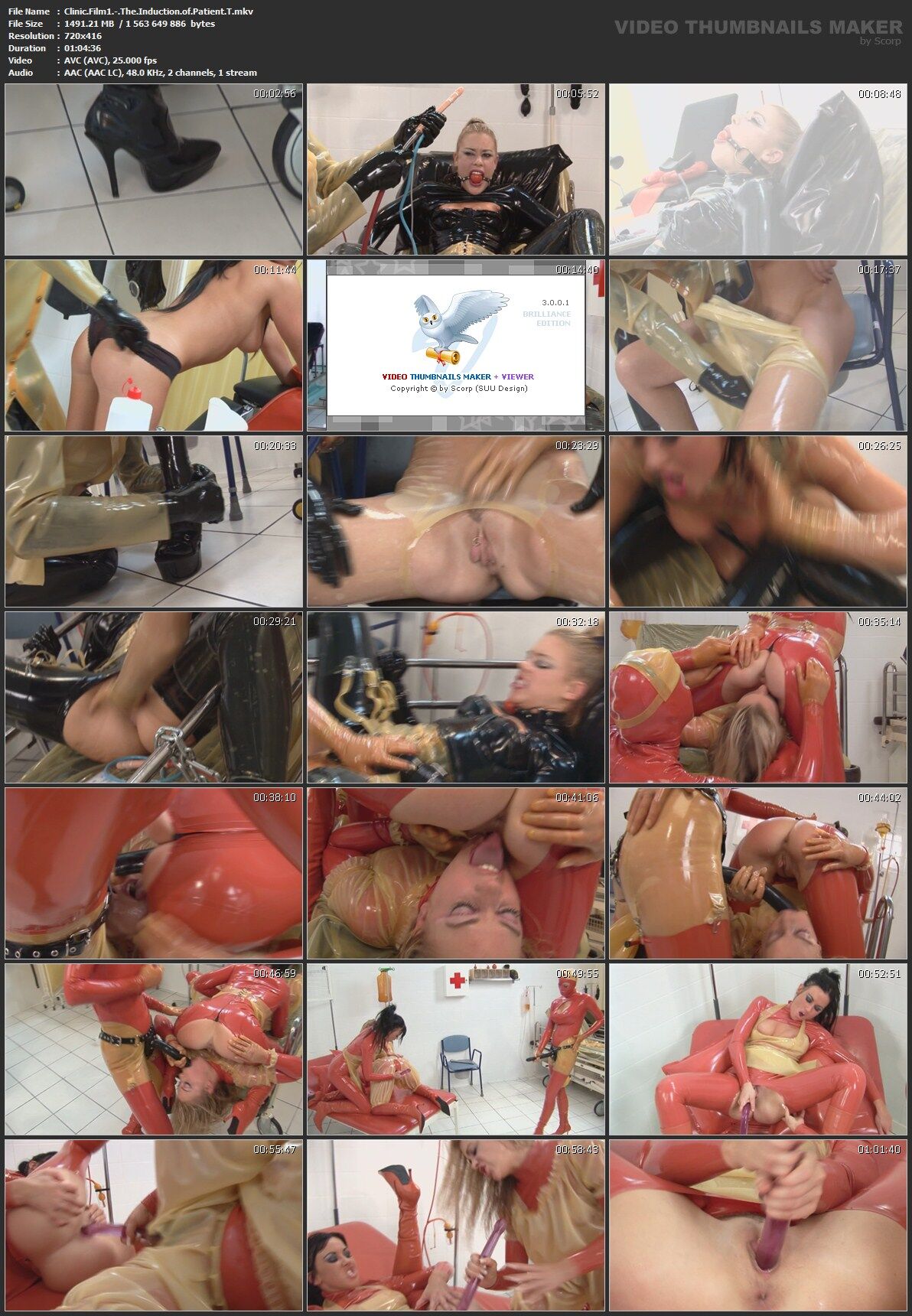 [1,46 GB] [Fetisch] Klinikfilm 1 – Die Einleitung von Patient T / Klinikfilm 1 – Stimulation von Patient T (The Rubber Clinic) [Anal, Weibliche Dominanz, Gasmasken, Gummi, Strap-On, Wassersport, DVDRip]