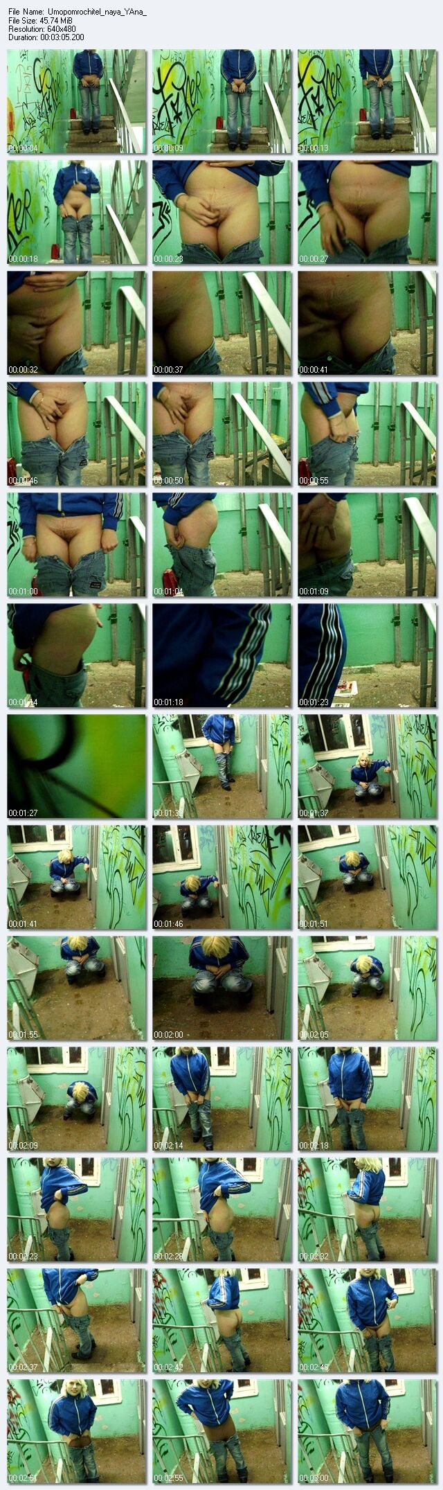 [86 MB] am Eingang von Jan [2009, Teen, Masturbation, Pissen, Sexspielzeug, CamRip]