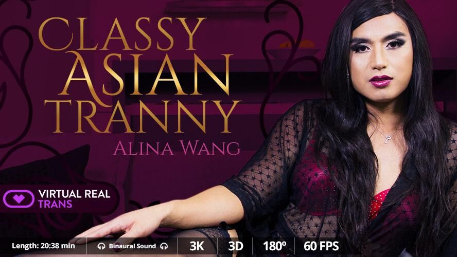 [VirtualRealTrans.com] Alina Wang (transexual asiática con clase) [2018, transexuales, transexual, solo, masturbarse, consolador, anal, realidad virtual, 3K, 3D, 180, 1600p]