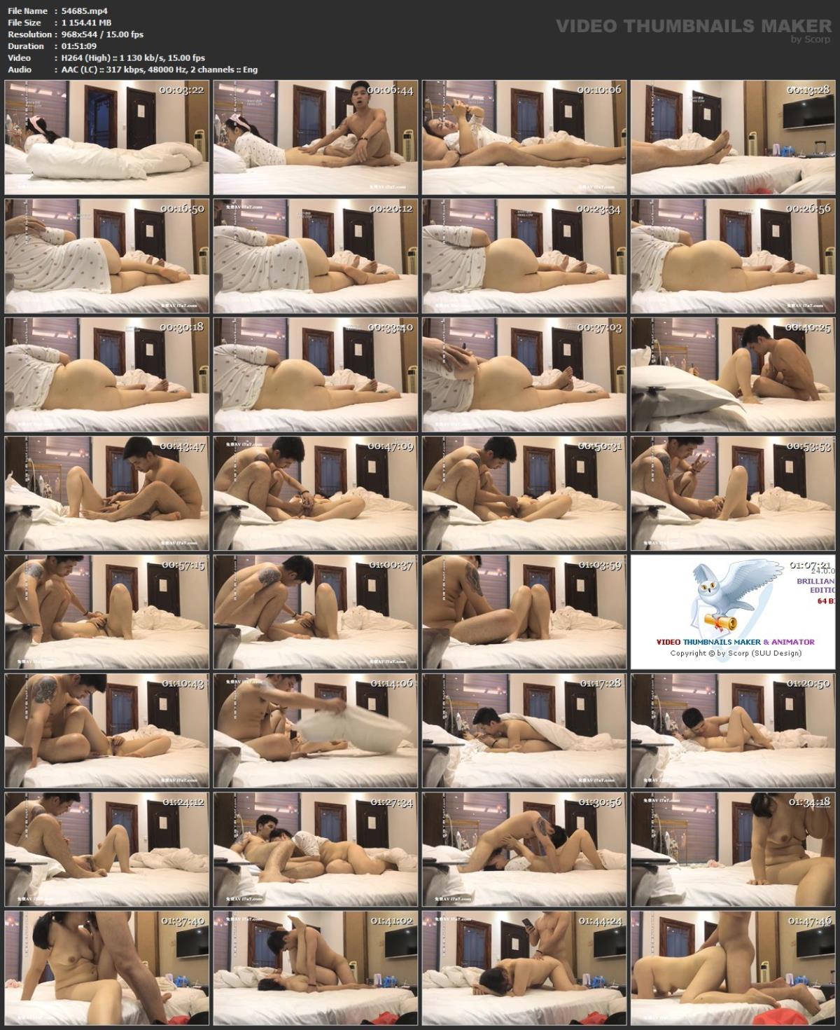 [85.32 GB] Paquete de acompañantes para parejas con cámara oculta asiática 339 (150 clips)