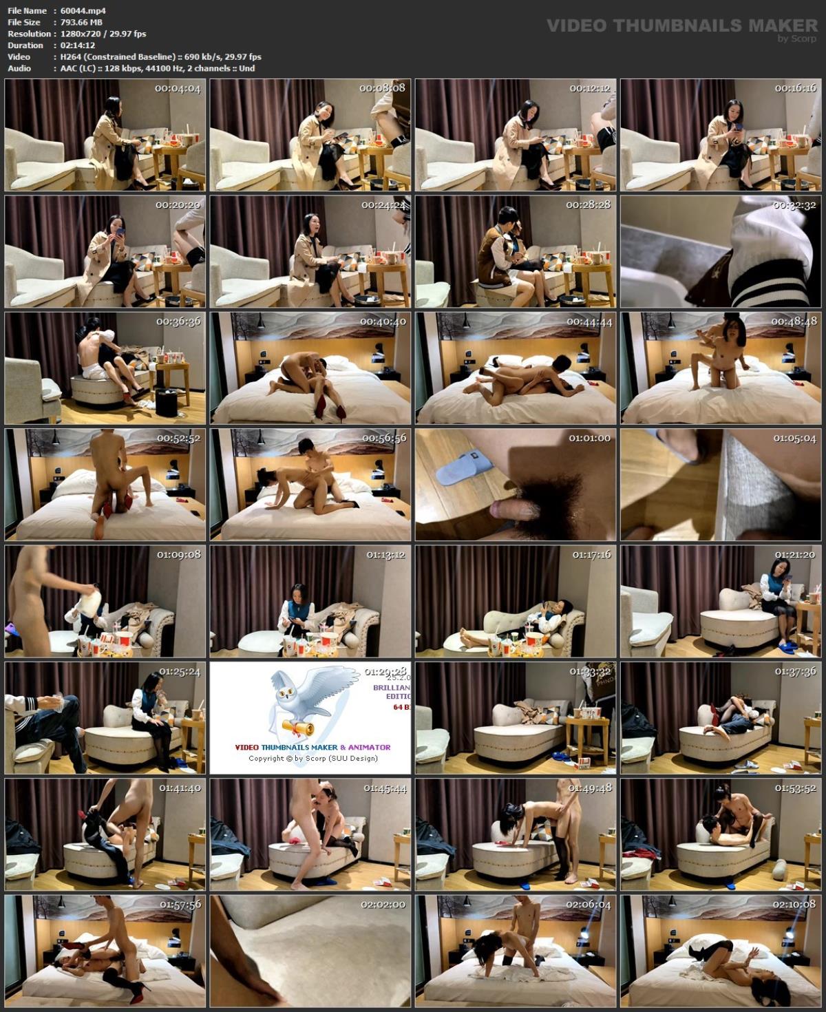 [85,44 GB] Asiatische Escort-Paare mit versteckter Kamera, Paket 371 (150 Clips)