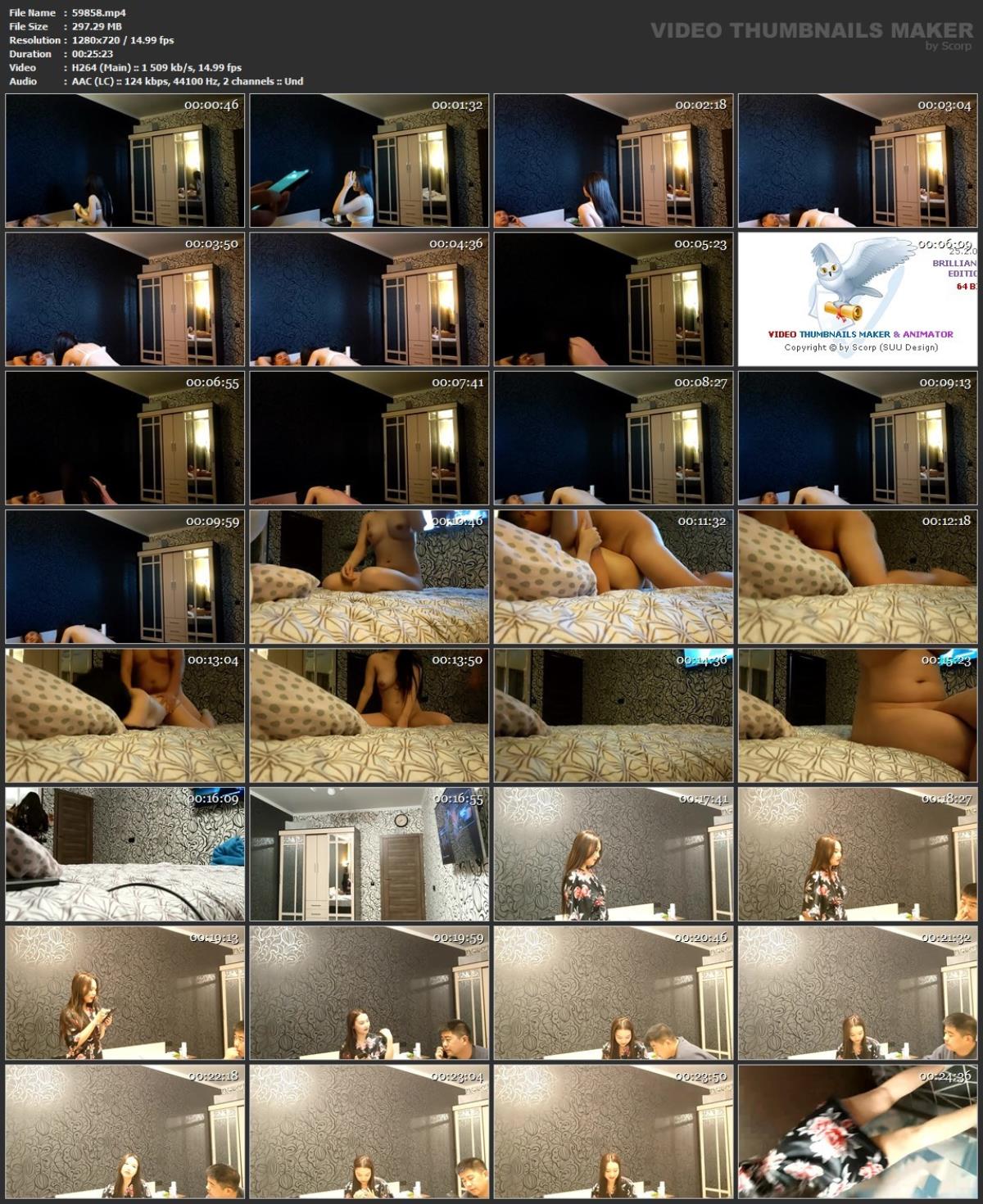 [85,35 GB] Asiatische Escort-Paare mit versteckter Kamera, Paket 370 (150 Clips)